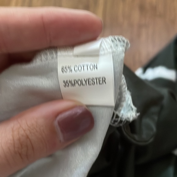 Long sleeve, olive green striped shirt - Picture 4 of 4